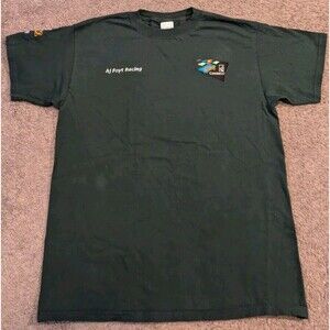 Vintage Men's NASCAR Aj Foyt Racing Mike Bliss Team Conseco Green T-Shirt Large